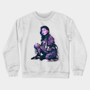 cyberpunk lade Crewneck Sweatshirt